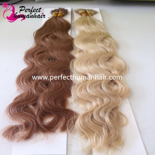 double drawn Nano Ring Hair 100% Remy Hair Extensions Keratin Human Hair Pre bonded Extensions Nano Tip Hair