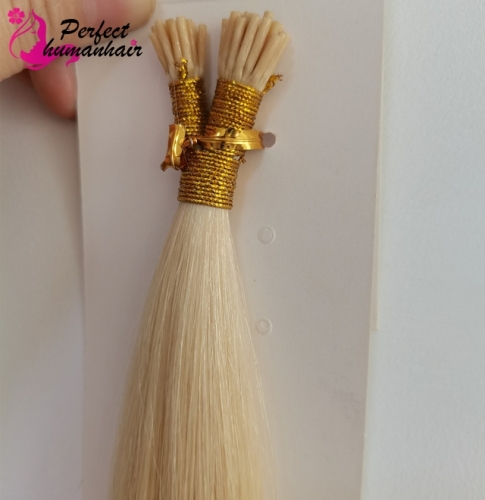 Virgin human hair  stick tip hair 0.85g/strand  best quality hair
