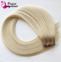 virgin cuticle remy hair Human Hair Extension Thick Ends New Hand Tied Genius Weft