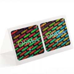 Custom Reflection Rainbow 3d Holographic Stickers Label, Adhesive Laser Prismatic Hologram Sticker for private label