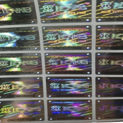 Original 3D custom authentic hologram stickers with serial numbers laser sticker