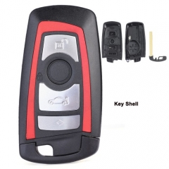 Red Replacement Smart Remote Key Shell Case 4 Button for BMW YGOHUF5662 Uncut HU100R