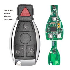 KYDZ Llave remota inteligente 315MHz 4 botones para Mercedes-Benz BAG y NEC 2000+