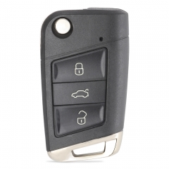 P/N: 5G0 959 753 BB  Aftermarket Flip Remote Key Fob 3 Button for Volkswagen MQB Golf VII MK7, for Skoda Octavia A7 2017 Non Keyless