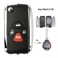 Modified Flip Remote Key Shell Case 4 Button for TOYOTA Camry RAV4 Corolla Yaris