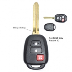 Replacement Remote Key Shell Case 2+1 Button Fob for Toyota HYQ12BDM (G Stamp on Blade)