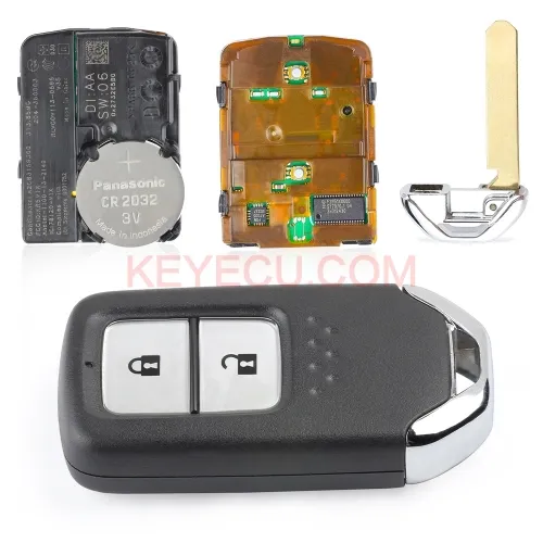 Smart Remote Key Fob 2 Button 313.8MHz ID47 for Honda City Crider Jazz Shuttle FCC: KR5V1X 72147-T5A-J01 / 72147-T5C-J01