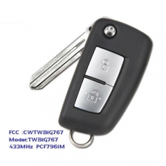 Remote Key Fob for Nissan Qashqai J11 Pulsar C13 Juke F15 X-Trail T3 CWTWB1G767