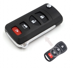 Modified Folding Remote Key Shell 4 Button for Nissan Altima Maxima