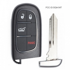 Replacement Remote key for Jeep Cherokee Remote Fobik Key Fcc# GQ4-54T - 433MHz 4A