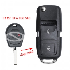 Upgraded Flip Remote Car Key Fob 433MHz ID48 for Seat Ibiza Cordoba Arosa Leon 2002-2009 P/N: 5FA 008 548