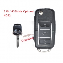 Updated Car Flip Remote Key Fob 2 Button 315MHz / 433MHz Optional 4D62 for Subaru Impreza Forester Liberty