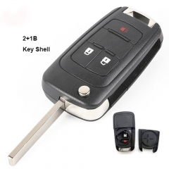 Flip Remote Key Shell 2+1 Button for Chevrolet HU100