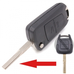 Modified Flip Remote Key Shell 2 Button for Opel HU100