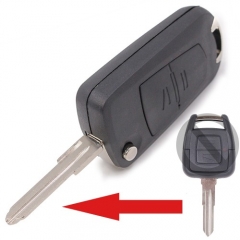 Modified Flip Remote Key Shell 2 Button for Opel YM28