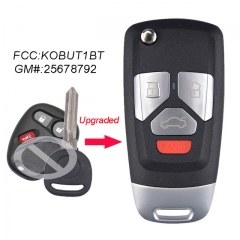 Upgraded Flip Remote Car Key Fob 315MHz ID46 for Buick Chevrolet GMC (FCC ID: KOBUT1BT / P/N: 25678792)