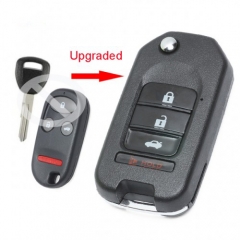 Upgraded Flip Remote Car Key Fob 3+1 Button 307MHz T5 for Honda CRV 1999 Australia Model