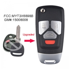 Upgraded Flip Remote Car Key Fob 315MHz ID46 for Buick Chevrolet GMC (FCC ID: MYT3X6898B / P/N: 15008008)