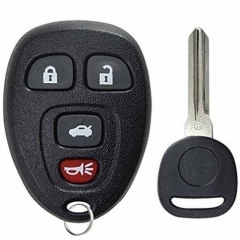Remote Control Key 4 Button for Buick With Uncut Ignition Key ID46 Chip