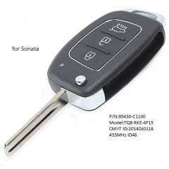 Remote Key Fob 433MHz ID46 for Hyundai Sonata 2015-2017 P/N: 95430-C1100