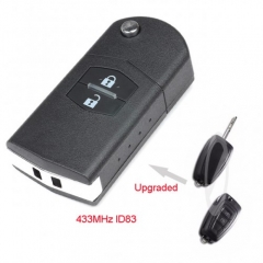 Upgraded Flip Remote Car Key Fob 2 Button 433MHz ID83 for Mazda BT50 UP 2011-2015 Uncut HU101 Blade Categories