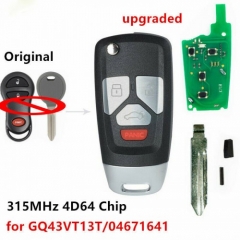 Upgraded Flip Remote Key 315MHz 4D64 for 2001-2005 PT CRUISER GQ43VT13T/04671641