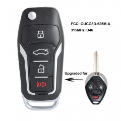 Upgraded Flip Remote Key fob 3B for Mitsubishi i-MiEV Outlander OUCG8D-625M-A