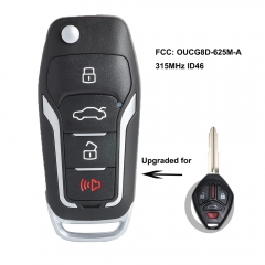 Upgraded Flip Remote Key fob 315MHz for Mitsubishi Lancer 08-15 - OUCG8D-625M-A