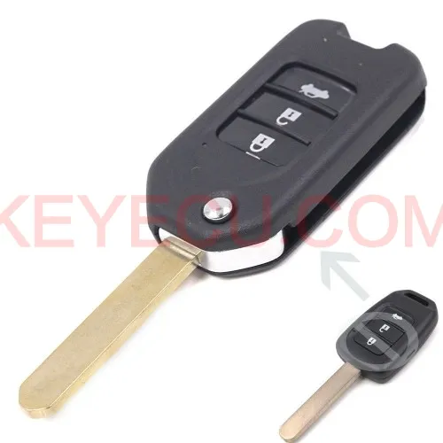 Upgraded Foding Remote Key Fob 3B 433MHz ID47 for Honda Civic City B-RV Accord