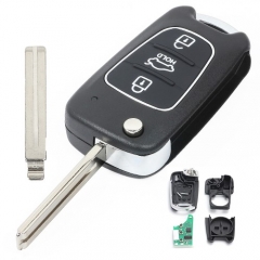 Upgraded Flip Remote Key Fob 433MHz ID46 for Kia Carens 2011-2014