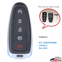Smart Remote Key Shell 5 Button for Ford