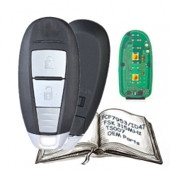 TS007/TS008,  5988-D731 2 Button Smart Remote Key Fob 315MHz / 433MHZ PCF7952X ID47 / ID46 for Suzuki Swift SX4 Vitara 2010-2015