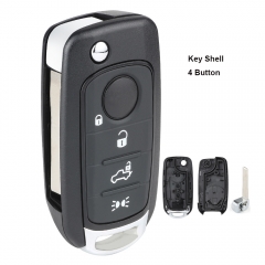 Replacement Folding Remote Key Shell Case Fob 4 Button for Fiat 500, 500X, Toro