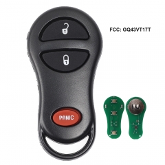Remote Car Key 3 Button for Chrysler Dodge FCC:GQ43VT17T