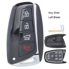 Replacement Key Shell Case Fob 4 Button for Hyundai Santa Fe 2015 2016 2017 2018