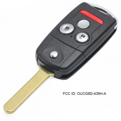 OUCG8D439HA Remote Key Fob 4 Button 313.8MHz ID46 Chip for Acura TL 2007-2008 FCC ID: OUCG8D-439H-A