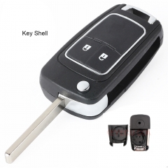 Folding Remote Key Case 2 Button for OPEL HU100