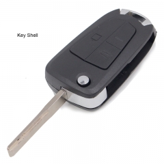 Folding Remote Key Case 3 Button for OPEL