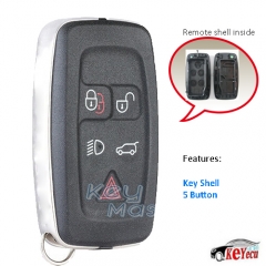 Remote Key Shell Case Fob 5 Button for Land Rover LR4 Range Rover Evoque/ Sport 2012-2015 No LOGO