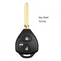 Remote Key Shell 3 Button for Toyota RAV4 Avensis Verso Camry TOY43 Blade