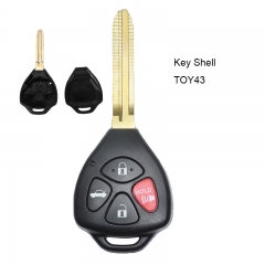 Remote Key Shell 4 Button for Toyota Camry No Logo