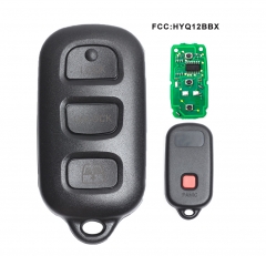 New Replace Remote Car Key 3+1 Button for Toyota FCC:HYQ12BBX