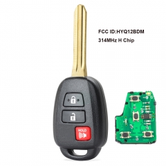 Remote Key 2+1 Button With H Chip for 2015 Toyota Camry FCC ID:HYQ12BDM