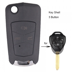 Modified Flip Remote Key Shell 3 Button for Toyota Camery Corolla Echo TOY43