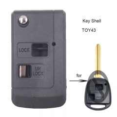 Modified Folding Remote Key Shell 2 Button for Toyota Prado TOY43