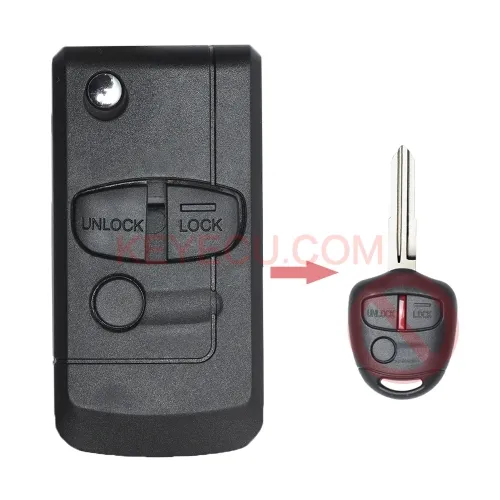 Modified Remote Key Shell 3 Button For Mitsubish Lancer Outlander Colt Mirage