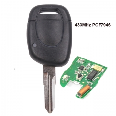 Remote Key Fob 1 Button 433MHz PCF7946 Chip for 2002-2007 Renault Clio