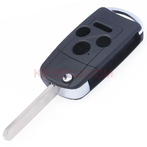 Flip Remote Key Shell Case Fob 3+1 Button for Honda Accord Civic Pilot