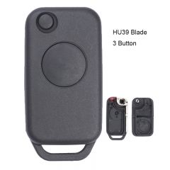 Remote Car Key Shell Case 1 Button for Mercedes-Benz C E ML S HU39 Blank Blade