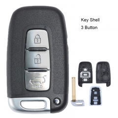 New Uncut Remote Key Shell Case Fob 3 Button for Hyundai Equus Genesis Veloster